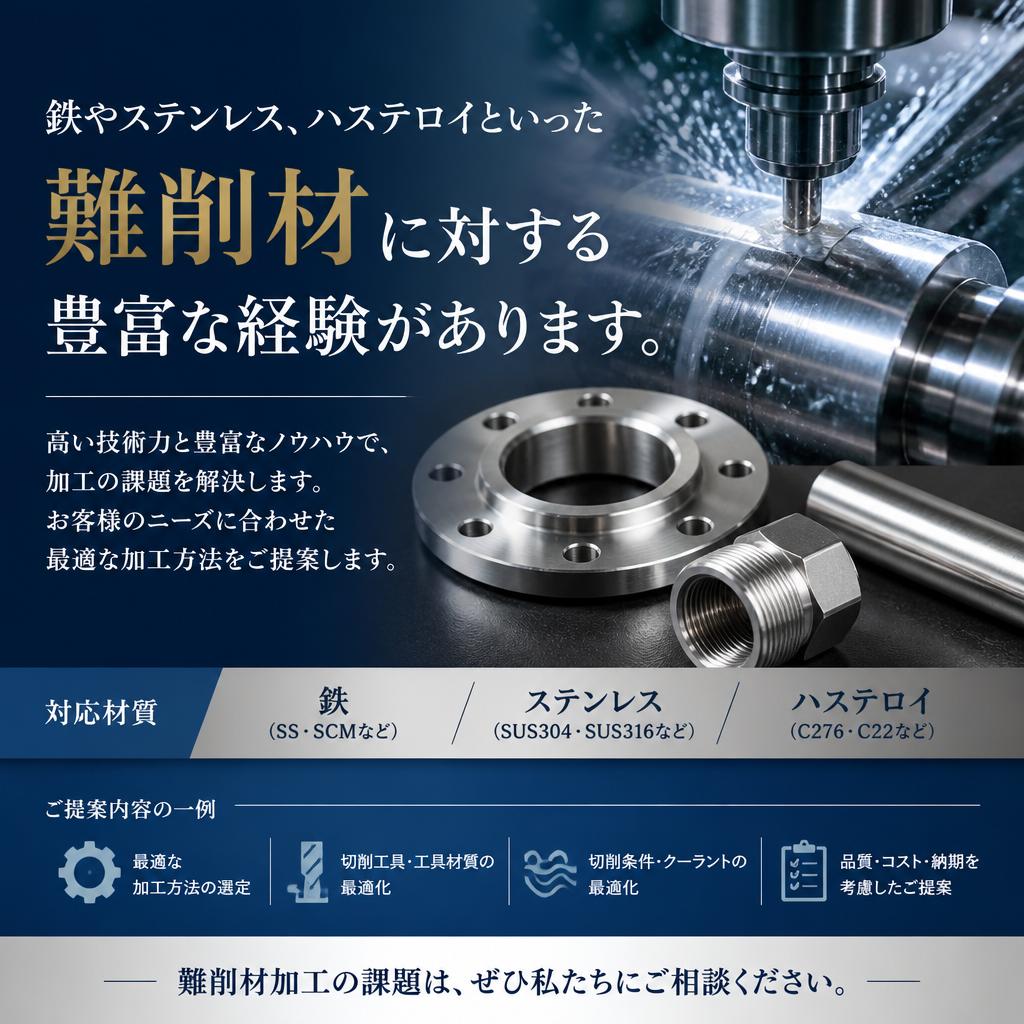 難削材の加工技術に特化