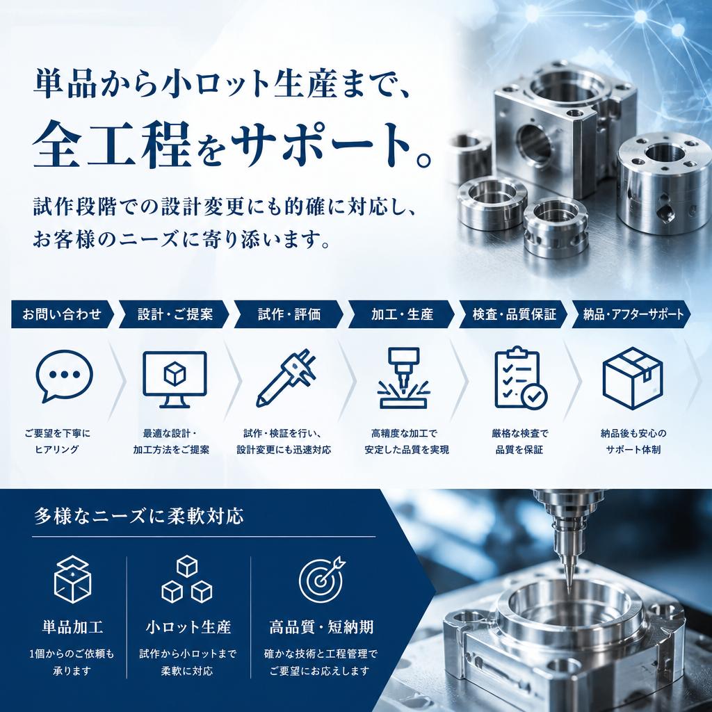 試作から量産までのサポート