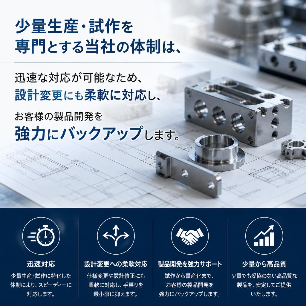 試作から量産までの柔軟な生産体制