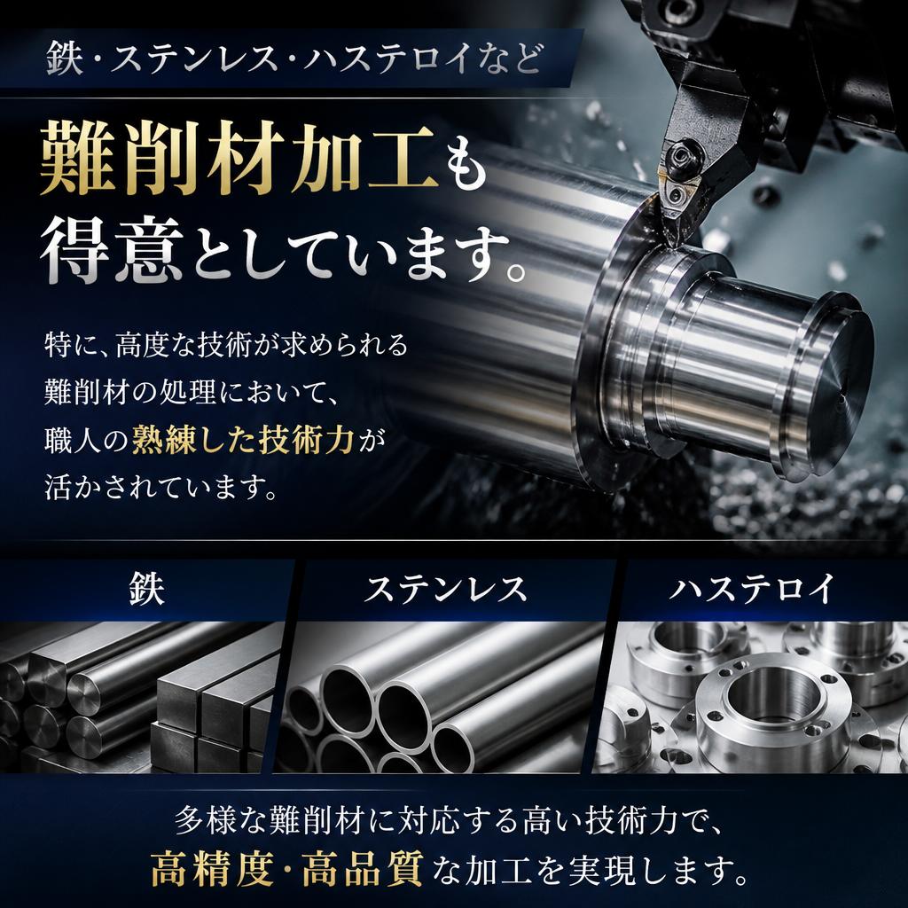 難削材への対応力