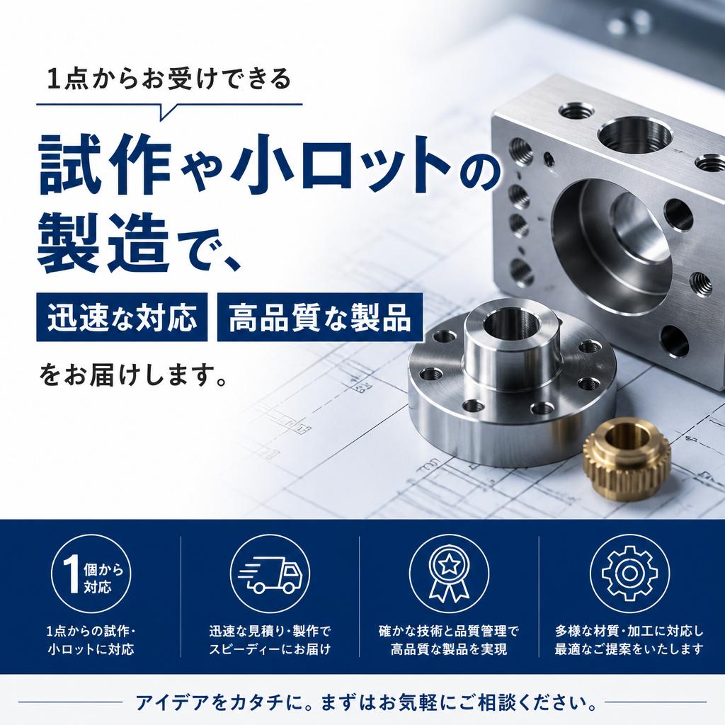 試作品から小ロット生産まで柔軟対応