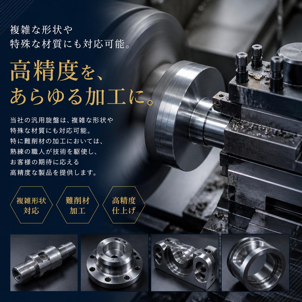 高精度な汎用旋盤加工