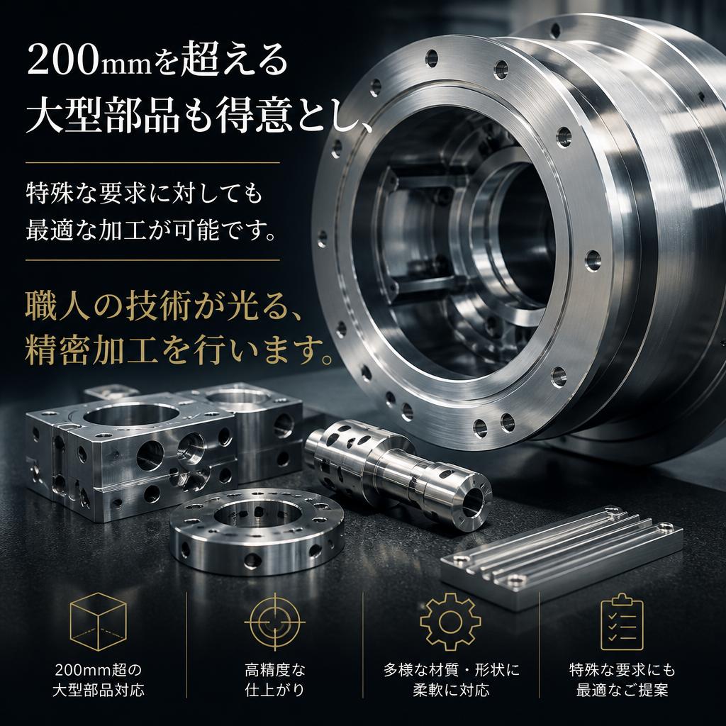 大型部品の加工対応