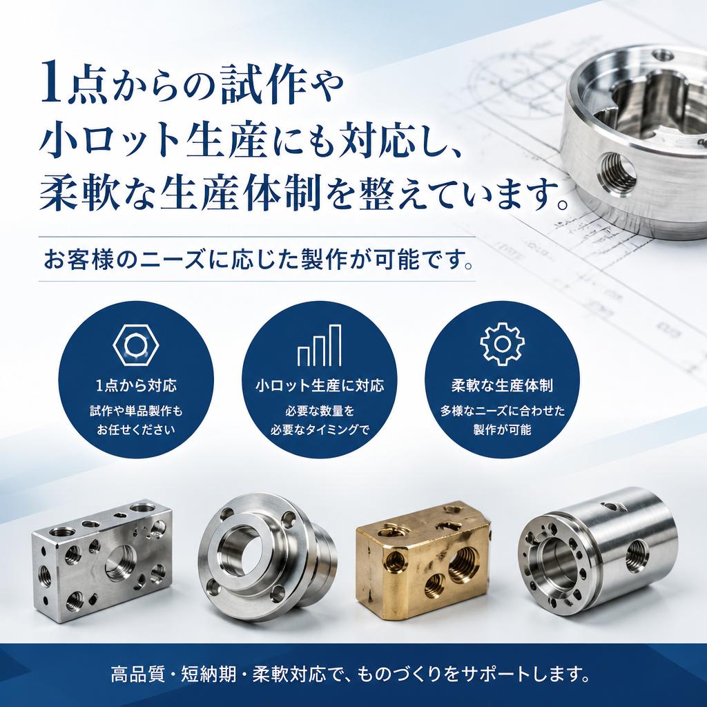 試作・小ロットに強い