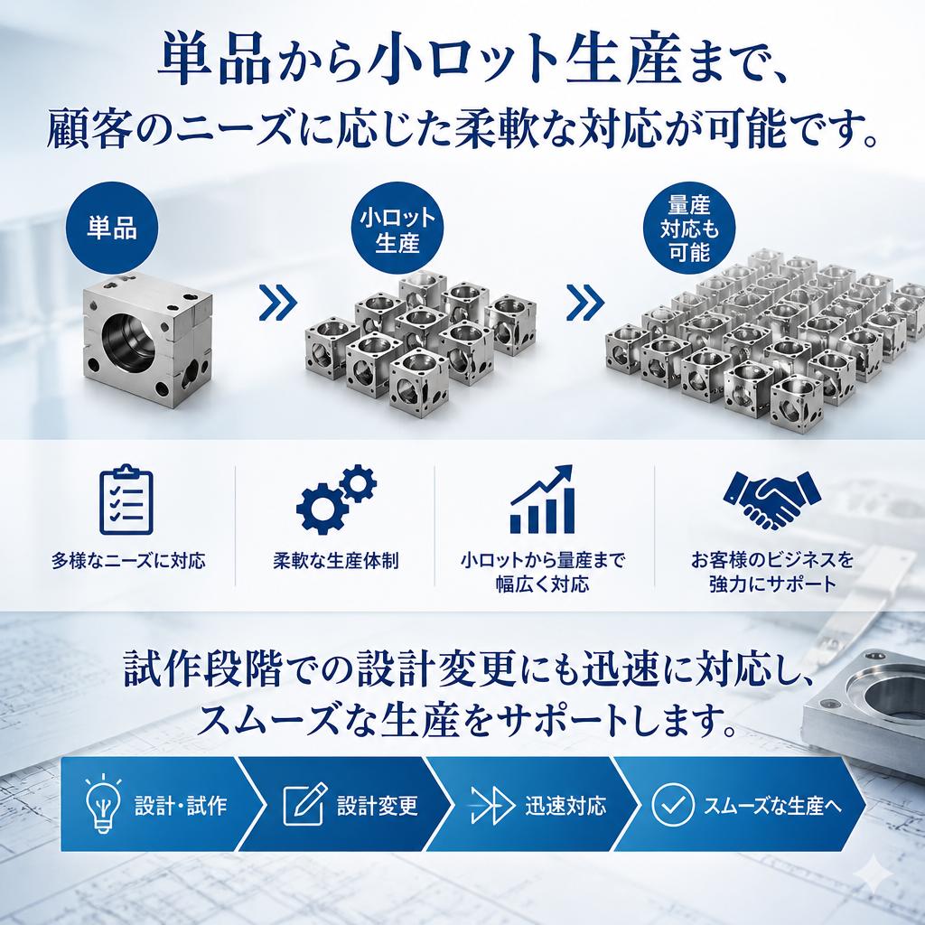 試作・小ロット生産 - フレキシブルな体制