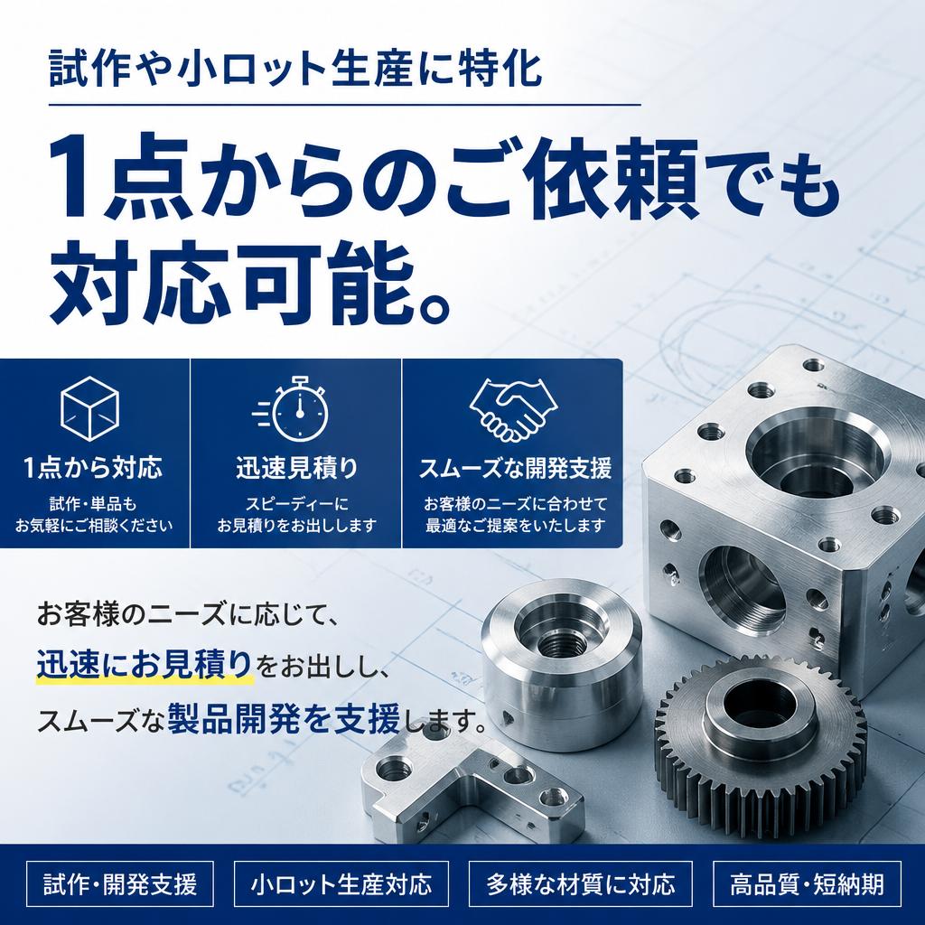 試作品と小ロット生産の柔軟性